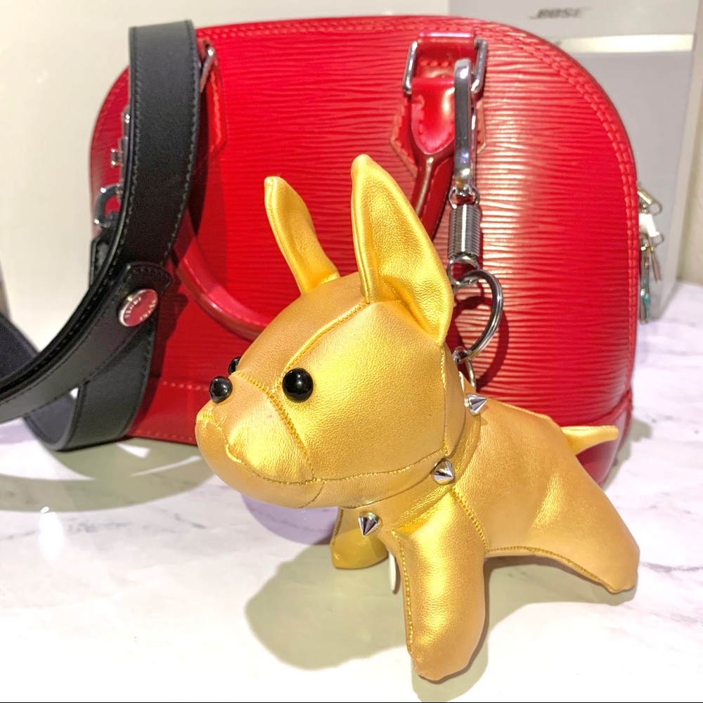 French Bulldog Bag Charm in Gold